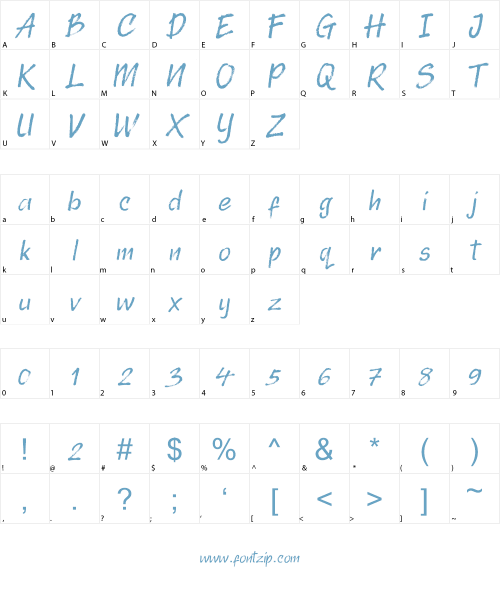 Randy Bistroke Font Character